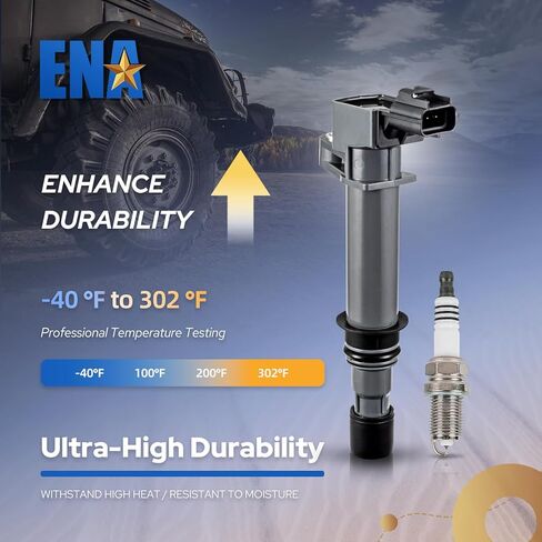 ENA Set of 6 Ignition Coil Pack Compatible with Jeep Dodge Ram Mitsubishi Cherokee Liberty Commander Dakota Durango Nitro 1500 3.7L V6 Replacement For UF270 UF297 UF399 in Kuwait
