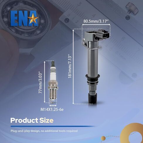 ENA Set of 6 Ignition Coil Pack Compatible with Jeep Dodge Ram Mitsubishi Cherokee Liberty Commander Dakota Durango Nitro 1500 3.7L V6 Replacement For UF270 UF297 UF399 in Kuwait