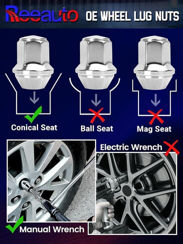 14x1.5mm Lug Nuts Replacement for Wrangler Gladiator Grand Cherokee, 20 Pcs 7/8 Hex 1.46 Inch OEM Factory Style Large Acorn Seat Lug Nuts for Ram 1500 2500 Factory Wheels in Kuwait