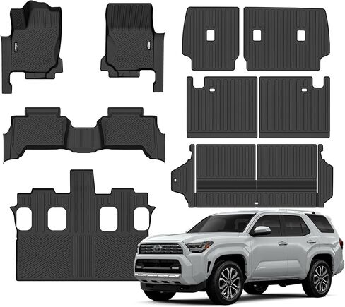 Floor Mats & Cargo Liner for 2021-2024 Nissan Rogue S/SV/SL/Platinum (NOT for Rogue Sport) All Weather TPE Protection Floor Liners Full Set with Trunk Mat for 2024 Nissan Rogue Accessories in Kuwait
