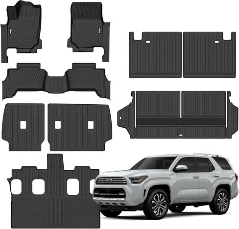 Floor Mats & Cargo Liner for 2021-2024 Nissan Rogue S/SV/SL/Platinum (NOT for Rogue Sport) All Weather TPE Protection Floor Liners Full Set with Trunk Mat for 2024 Nissan Rogue Accessories in Kuwait