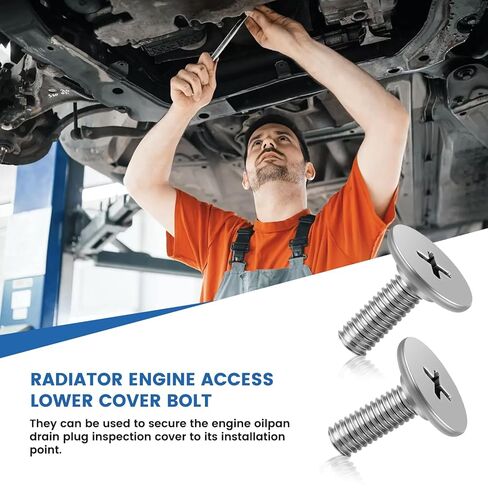 Engine Splash Shield Hardware Kit Includes Lower Cover Pins, Screws and Access Clips Compatible with Honda Civic Accord CRV Acura (4Pcs Screws) in Kuwait