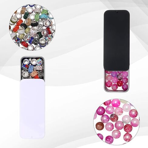 YBEATY 9 Pcs Mini Metal Box Containers Slide Top Rectangular Storage Organizer Containers Bobby Pin Holder Small Aluminum Tins for Home Lip Balm Storage DIY Use Jewelry Crafts Candy Card in Saudi Arabia