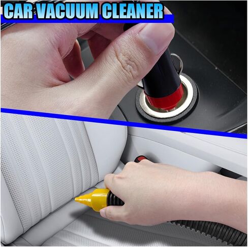 Car Vacuum Cleaner, DC 12V Multi-Purpose Automotive Wet and Dry Vacuum with 3 Nozzles, Portable Handheld Vehicle Interior Duster for Car, Office, Home, Floor (Red) in Saudi Arabia