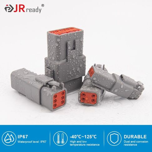 مجموعة أدوات تجعيد موصل JRready ST6360 Deutsch DTM، أداة تجعيد ألمانية جديدة وموصلات 2 3 4 6 8 12 دبوس مع اتصال صلب، مقاس 20 محطة صلبة 20-22AWG للموصلات الكهربائية للسيارات in Kuwait