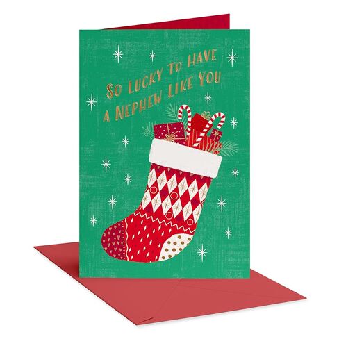 American Greetings Nephew Christmas Card from Uncle or Aunt (How Much You Mean) in Saudi Arabia