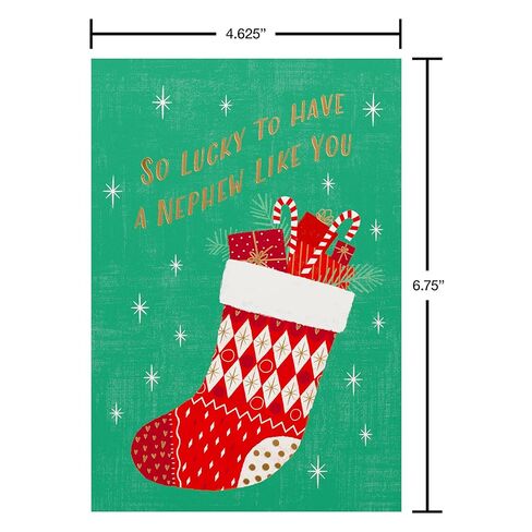 American Greetings Nephew Christmas Card from Uncle or Aunt (How Much You Mean) in Saudi Arabia