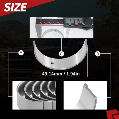STD RB946 Rod Bearings Set for Chevrolet for Toyota for Pontiac 1.8L 1998-2008 Standard Size Connecting Rod Bearing kit Replace CR4263SI 13041-22020 BB1010 in Saudi Arabia