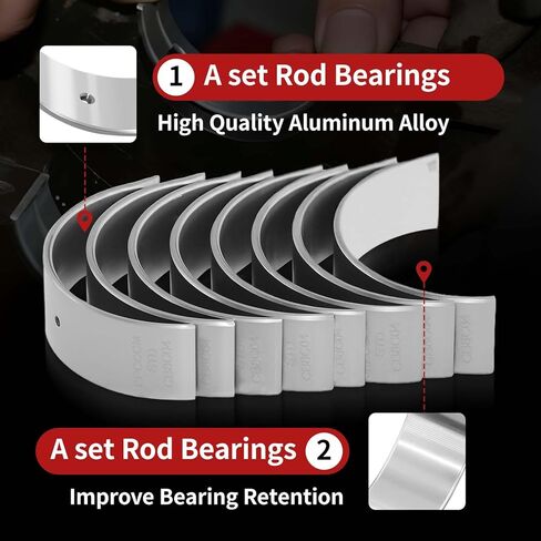 STD RB946 Rod Bearings Set for Chevrolet for Toyota for Pontiac 1.8L 1998-2008 Standard Size Connecting Rod Bearing kit Replace CR4263SI 13041-22020 BB1010 in Saudi Arabia