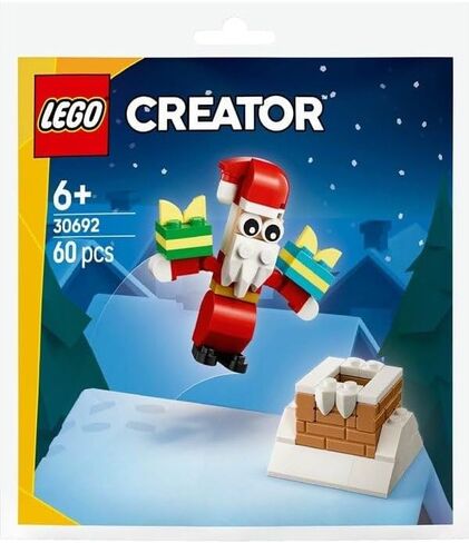 Lego Creator Santa Claus in the Chimney (30692) - 60 Pieces | Festive Mini Construction Set | Christmas Magic & Gift Ideas for Children & Collectors in Kuwait