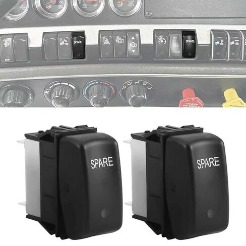 2PCS P27-1123-007 Spare Rocker Dash Console Switches Compatible with Kenworth T800 T2000 T660 T440 2006-2017 Replace P271123007 in Saudi Arabia