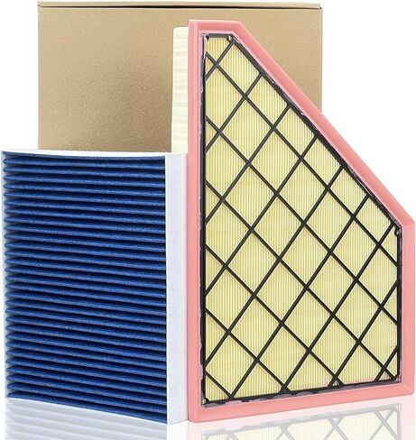 Engine & Cabin Air Filter Kit with Activated Carbon, Fit for 2018-2025 Traverse, 2019-2025 Blazer, 2017-2025 Acadia, 2017-2025 XT5, 2020-2025 XT6, 2018-2025 Enclave, Replace A3212C 23321606 CF11966 in Saudi Arabia