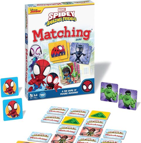 Wonder Forge Marvel Spidey and His Amazing Friends Matching Game - Educational Memory Game for Kids Ages 3+ - Fun for Toddler Boys and Girls Featuring Spiderman and Friends in Saudi Arabia