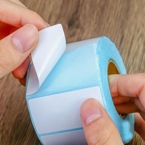 Roll of 1000 Pieces White Thermal Barcode Labels, 2" x 1" Rectangle Self-Adhesive Thermal Labels Stickers for Business in Saudi Arabia