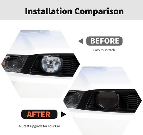 RT-TCZ Smoked Black Front Grille Light Lamp Trim Cover Decoration Exterior Accessories for Ford Mustang 2010-2014 in Saudi Arabia
