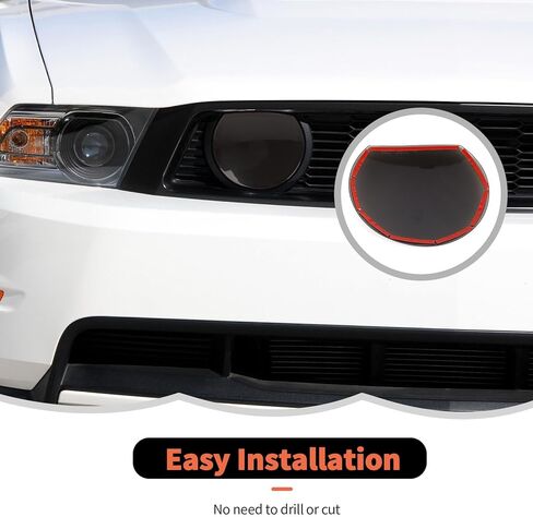 RT-TCZ Smoked Black Front Grille Light Lamp Trim Cover Decoration Exterior Accessories for Ford Mustang 2010-2014 in Saudi Arabia