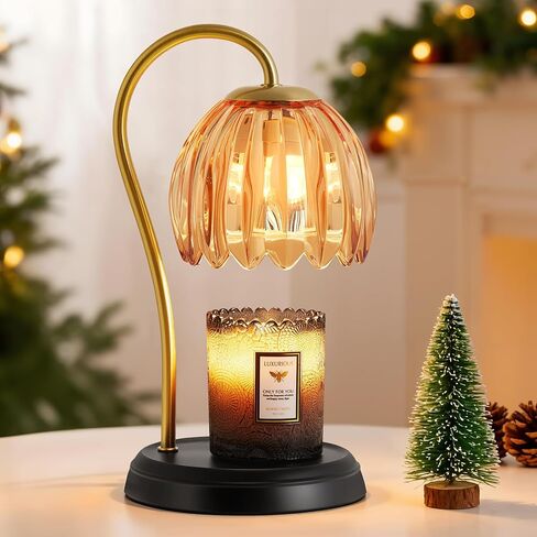 Luvkczc Candle Warmer Lamp with Timer, Dimmable Lamp Candle Warmer for Jar Candles, Ideal Gift for House Warming, Elegant Home Decoration, Pink Candle Warming Lamp, 2 Bulbs Included in Saudi Arabia