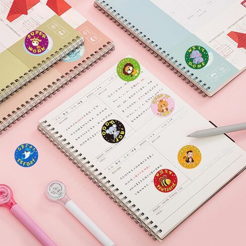 500 PCS Cute Pattern Motivational Decorative Stickers Roll Inspiring Designs for Crafts, Journals, Office Supplies, Planner,Classroom Rewards in Saudi Arabia