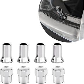 10 PCS Tire Valve Caps, Valve Stem Covers, Chrome Plated Wheel Stem Sleeve and Cap Dress Up Kit, Universal Car Accessories TR414AC Leakproof Tire Air Sleeve Covers Fit for Vehicles (TR413AC) in Kuwait