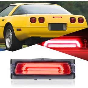 مصباح إيقاف ضوء الفرامل LED العالي الكامل من Auto Dynasty في المركز الثالث متوافق مع Chevy Corvette C4 الجيل الرابع 1991-1996، عدسات مدخنة بغطاء أسود in Kuwait