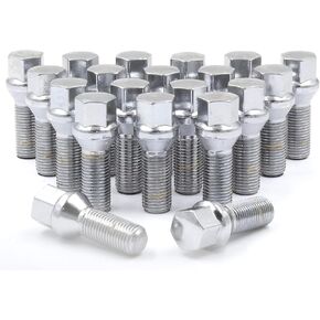 Wheel Accessories Parts Set of 20 Black M15x1.25 Lug Bolts Conical Seat with 17mm Hex, 28mm Thread Length Wheel Lug Bolt for Aftermarket Wheels- Fits 2019-2021 Mercedes GLE350, GLE450, GLE580 in Kuwait