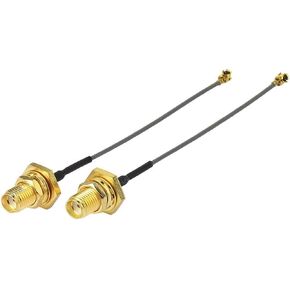 Superbat 3" Cable Mini PCI to SMA Female Low Loss Coaxial Cable for Wireless Routers Mini PCIe Cards Network Extension Bulkhead Pigtail PCI WiFi WAN Repeater 2-Pack in Saudi Arabia