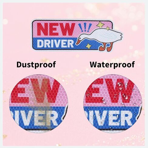 4pcs Silly Goose New Driver Magnet, Waterproof Decal Cute Goose Patch Student Driver Sticker Magnet for Car Bumper Safety Magnetic Sign in Saudi Arabia