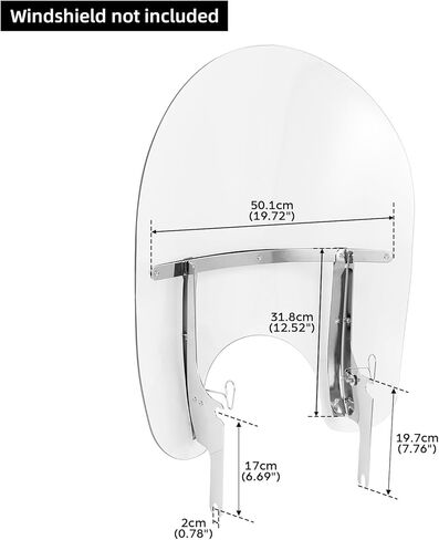 XMT-MOTO Windshield Windscreen Bracket Kit Fit for Harley Davidson 1994-later Road King Models 04-07 FLHRS and 17-Later FLHRXS Models in Saudi Arabia