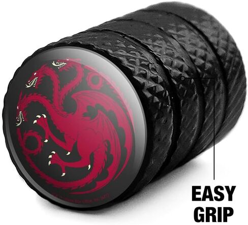 GRAPHICS & MORE Game of Thrones Targaryen Sigil Tire Rim Wheel Aluminum Valve Stem Caps in Saudi Arabia