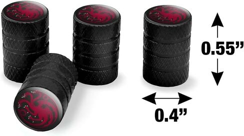 GRAPHICS & MORE Game of Thrones Targaryen Sigil Tire Rim Wheel Aluminum Valve Stem Caps in Saudi Arabia