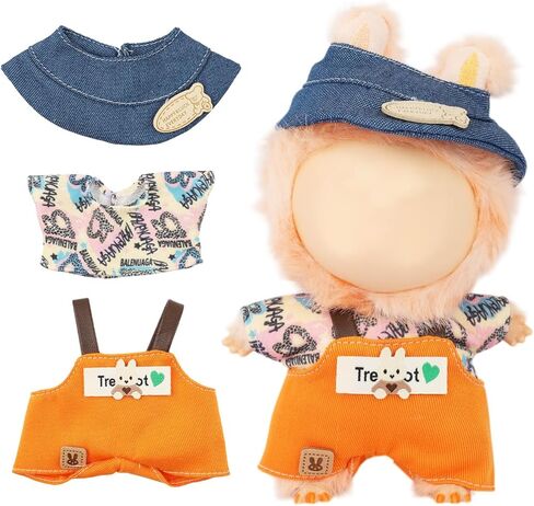 ملابس لابوبو، ملابس لطيفة لدمية لابوبو مقاس 17 سم، مجموعة ملابس للألعاب، قطعة واحدة للدمية الفاخرة، ملابس أنيقة رائعة للارتداء واللعب وعرض التجميع (تنورة سوداء فاخرة) in Kuwait