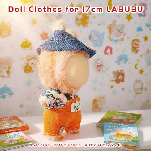 ملابس لابوبو، ملابس لطيفة لدمية لابوبو مقاس 17 سم، مجموعة ملابس للألعاب، قطعة واحدة للدمية الفاخرة، ملابس أنيقة رائعة للارتداء واللعب وعرض التجميع (تنورة سوداء فاخرة) in Kuwait
