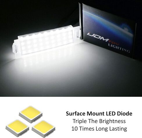 iJDMTOY OEM-Fit 3W Full LED License Plate Light Kit Compatible With 2009-2017 Kia Forte Koup 2-Door, Powered by 18-piece Xenon White LED Diodes in Saudi Arabia