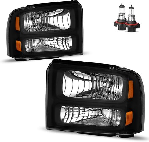 Headlights Assembly for 2005-2007 Ford F250 F350 F450 F550 Super Duty Headlamp Replacement, High/Low Beam W/Bulbs, Driver&Passenger Side in Saudi Arabia