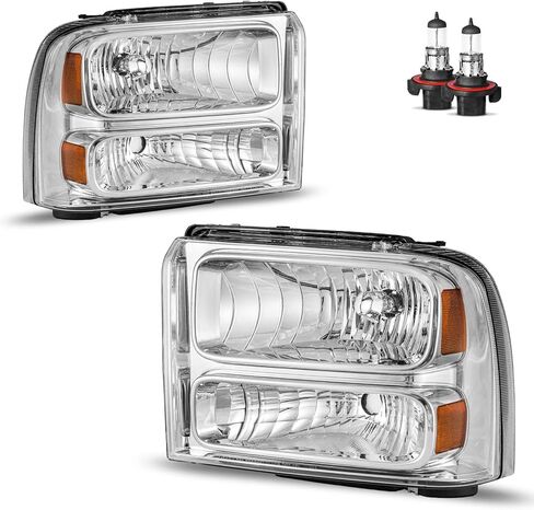 Headlights Assembly for 2005-2007 Ford F250 F350 F450 F550 Super Duty Headlamp Replacement, High/Low Beam W/Bulbs, Driver&Passenger Side in Saudi Arabia