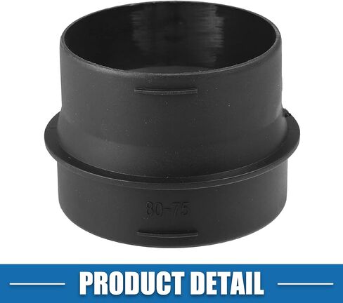 Car Air Ducting Connector Straight Air Heater Duct Joiner Connector Pipe 80mm to 75mm Black in Saudi Arabia
