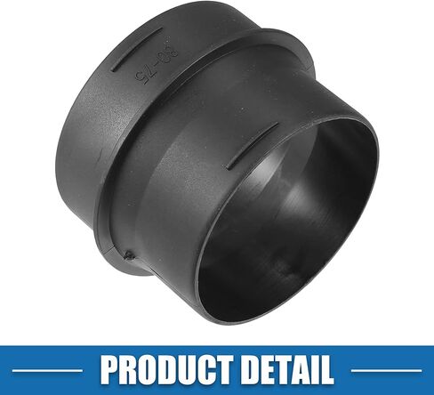 Car Air Ducting Connector Straight Air Heater Duct Joiner Connector Pipe 80mm to 75mm Black in Saudi Arabia