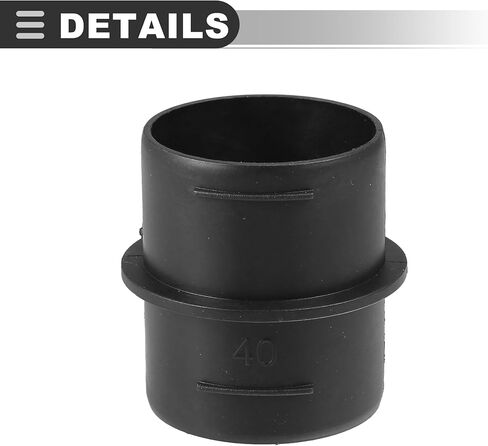 Motoforti Universal Car Air Ducting Connector, Straight Air Heater Duct Joiner Connector Pipe, 1.65'' 42mm OD, Plastic, Black in Saudi Arabia