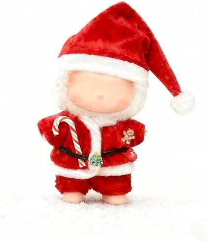 ملابس لدمية LABUBU مقاس 17 سم (بدون دمية)، ملابس لـ LABUBU، مجموعة فستان ودبابيس شعر لملابس LABUBU، إكسسوارات ملابس الدمى الأنيقة الرائعة للأولاد والبنات (عيد الميلاد 1، لـ 17 سم) in Kuwait