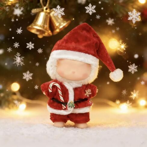 ملابس لدمية LABUBU مقاس 17 سم (بدون دمية)، ملابس لـ LABUBU، مجموعة فستان ودبابيس شعر لملابس LABUBU، إكسسوارات ملابس الدمى الأنيقة الرائعة للأولاد والبنات (عيد الميلاد 1، لـ 17 سم) in Kuwait