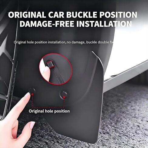 Mud Flaps for Tesla Model Y Juniper 2025-2026 No-Drill Mud Guards Splash Guards Flexible TPE PP Mudflaps Wheel & Tire Protection, Easy Installation Front & Rear Set 4Pcs in Saudi Arabia