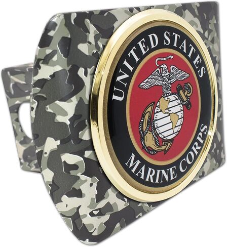 Elektroplate Officially Licensed U.S. Marine Corps Crest All Metal Urban Camo Hitch Cover for Trucks and SUVs | Fits Standard 2" Trailer Hitch Receivers | Premium Weatherproof in Saudi Arabia
