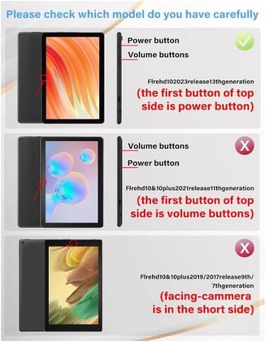 حافظة ROISKIN 360 بحزام يد بمسند لإصدار 2023 حافظة كمبيوتر لوحي Fire HD 10 (تناسب الجيل الثالث عشر، لا تناسب الجيل الحادي عشر/التاسع/السابع) أيضًا لهاتف Sony Nokia iPhone بطبقة مزدوجة مقاومة للصدمات in Kuwait