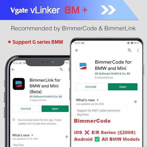 Vgate vLinker BM OBD2 Bluetooth Code Reader, OBDII Scan Tool for Android & Windows - Made for BimmerCode in Kuwait