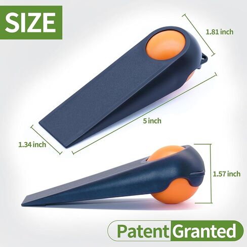 سدادات باب لأسفل الباب، سدادات مطاطية للأبواب، حاملات أبواب لجميع أنواع الأسطح، عبوتان من سدادات أبواب الكرة السحرية، 5 بوصات، أسود وبرتقالي in Kuwait