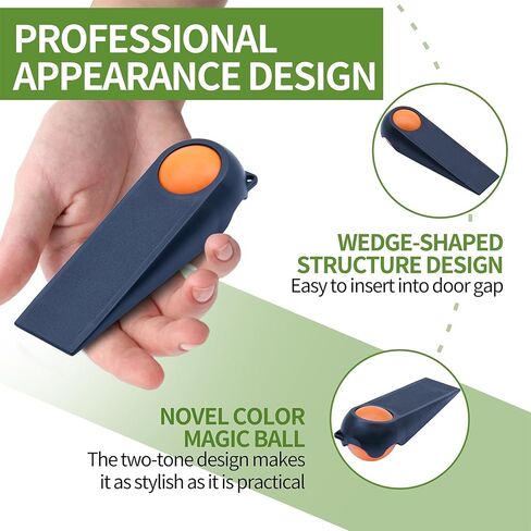 سدادات باب لأسفل الباب، سدادات مطاطية للأبواب، حاملات أبواب لجميع أنواع الأسطح، عبوتان من سدادات أبواب الكرة السحرية، 5 بوصات، أسود وبرتقالي in Kuwait