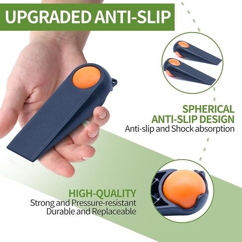 سدادات باب لأسفل الباب، سدادات مطاطية للأبواب، حاملات أبواب لجميع أنواع الأسطح، عبوتان من سدادات أبواب الكرة السحرية، 5 بوصات، أسود وبرتقالي in Kuwait