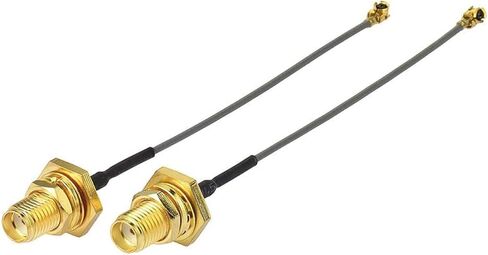 Superbat 3" Cable Mini PCI to SMA Female Low Loss Coaxial Cable for Wireless Routers Mini PCIe Cards Network Extension Bulkhead Pigtail PCI WiFi WAN Repeater 2-Pack in Kuwait