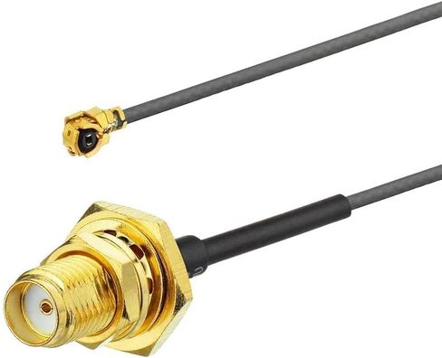 Superbat 3" Cable Mini PCI to SMA Female Low Loss Coaxial Cable for Wireless Routers Mini PCIe Cards Network Extension Bulkhead Pigtail PCI WiFi WAN Repeater 2-Pack in Kuwait