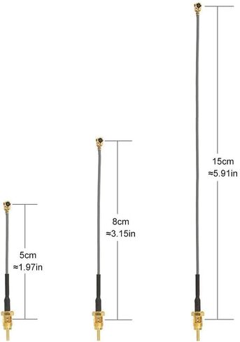 Superbat 3" Cable Mini PCI to SMA Female Low Loss Coaxial Cable for Wireless Routers Mini PCIe Cards Network Extension Bulkhead Pigtail PCI WiFi WAN Repeater 2-Pack in Kuwait